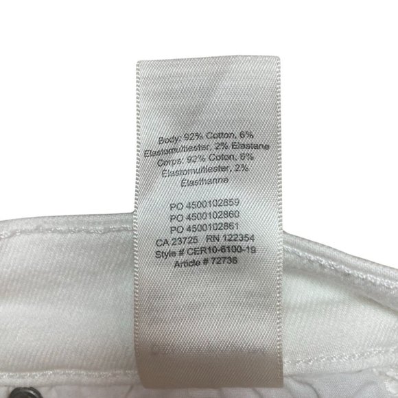 Aritzia Denim Forum The Lola High Rise Skinny Crop White Jeans size 27 - Picture 5 of 6